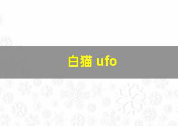 白猫 ufo